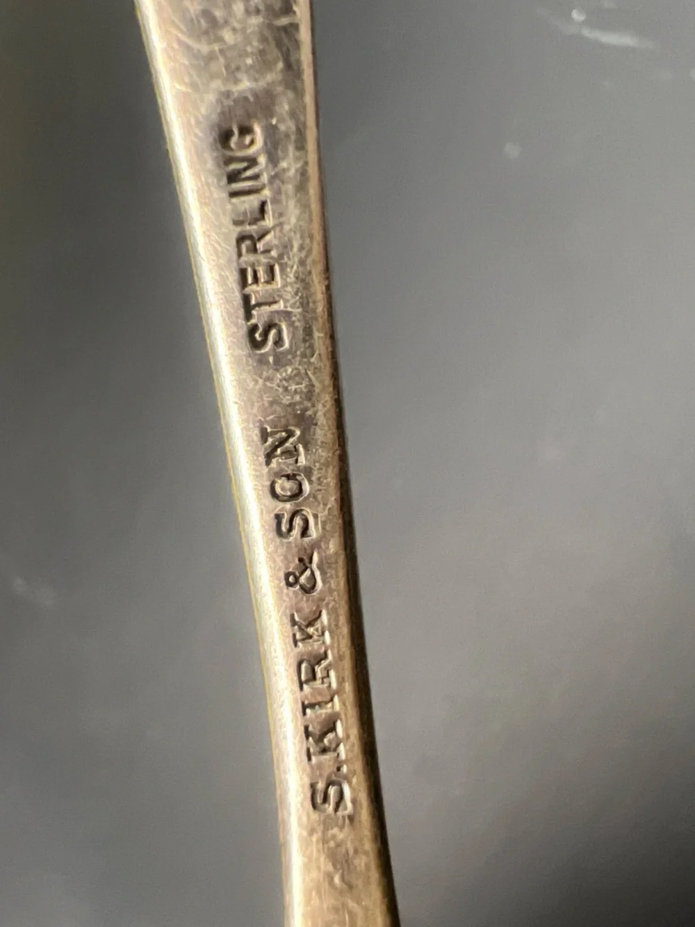 Antique-Style Floral Sterling Silver Serving Spoon - Decorative Tableware
